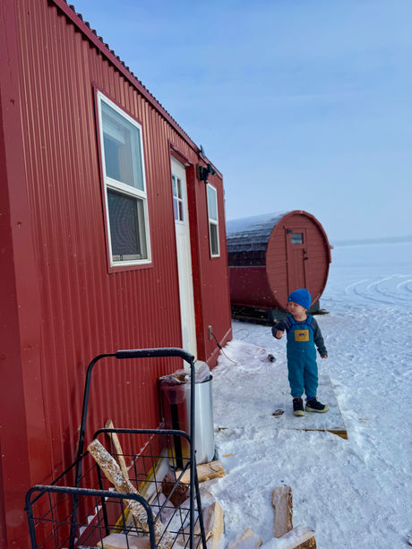 Sylvan Lake Ice Fishing Cabin: A Family-Friendly Overnight Ice Fishing Experience on a Frozen Lake in A Mini-Cabin